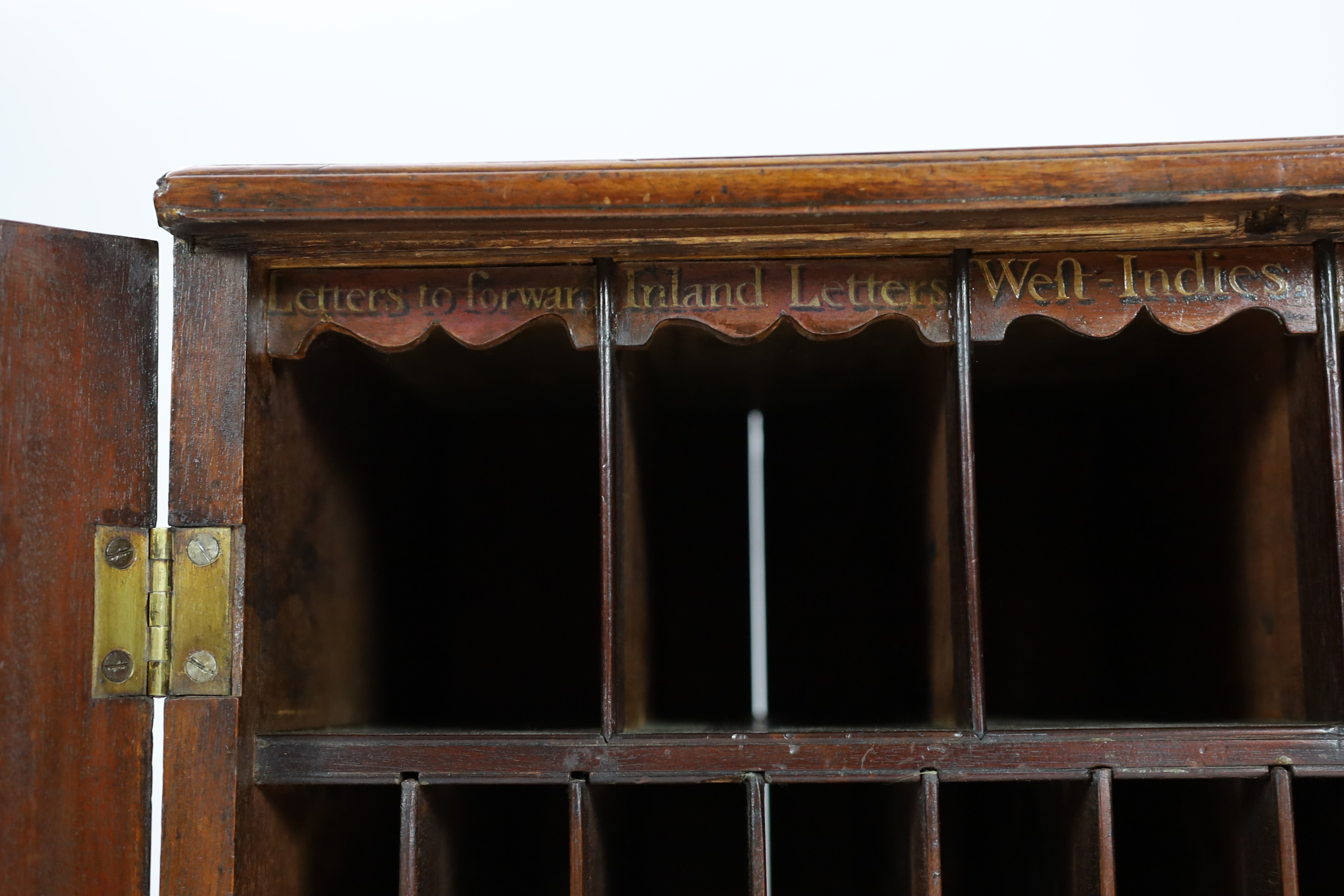 A George III mahogany secretary's cabinet, W.61cm D.37cm H.78cm